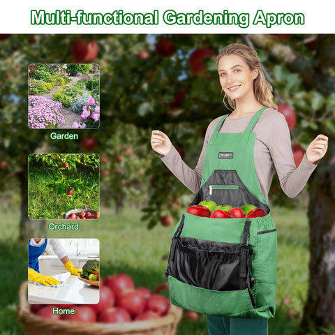 ZIOZERTT multi-use apron ideal for garden, garage, fishing, and lawn tasks.