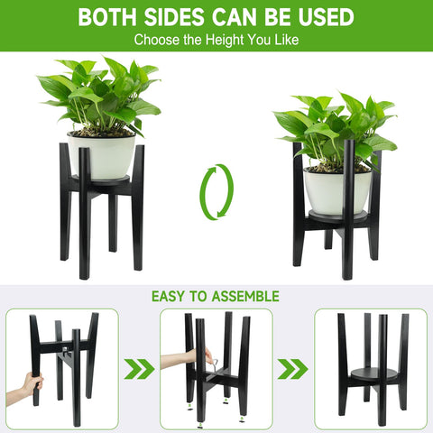 ZIOZERTT plant stand with K-legs provides stable support on indoor flooring.