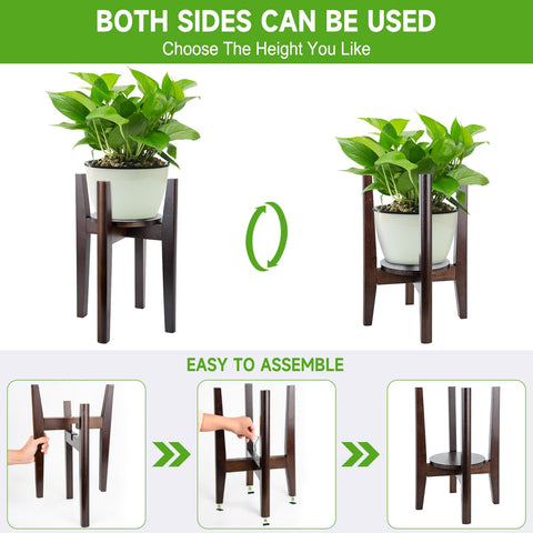 ZIOZERTT sturdy K-leg plant stand ensures stable support for tall plants.