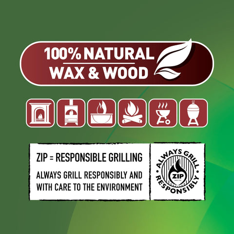 Zip Natural Firestarter Cubes for a backyard firepit with a quick flame