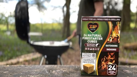 Zip Natural Firestarter Cubes combine wood and wax for clean sustainable ignition