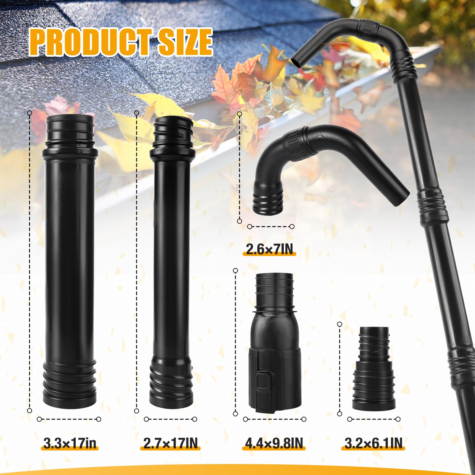 Zipcase complete gutter cleaning kit includes nozzle, wands, and accessories.