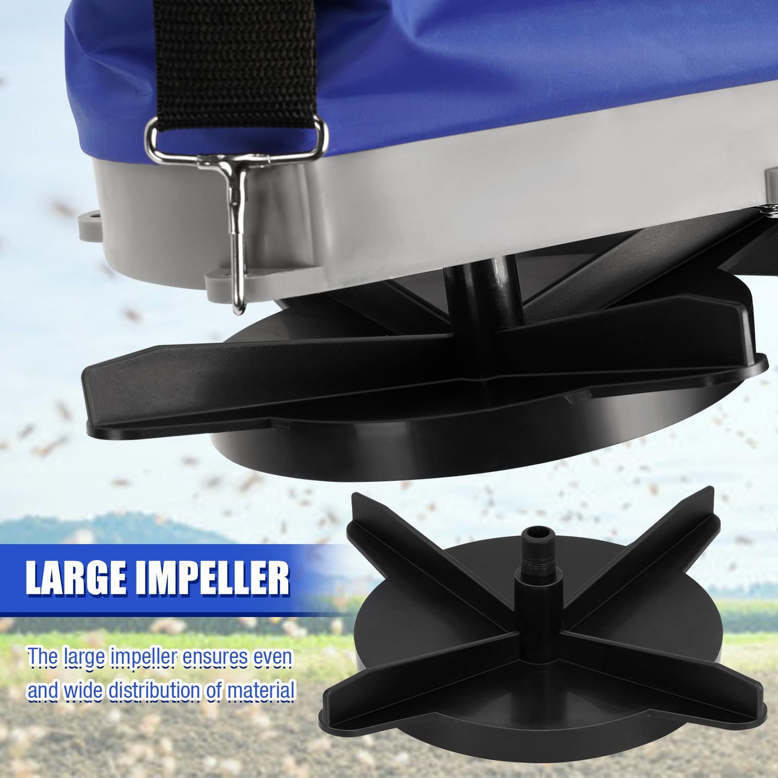 Zipcase handheld grass seed spreader ideal for lawns
