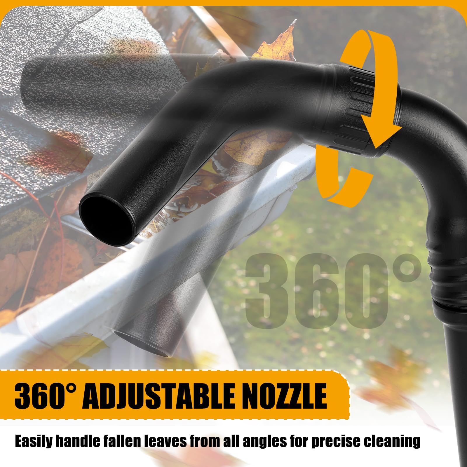 Zipcase six-extension wand setup extends your reach to gutters.