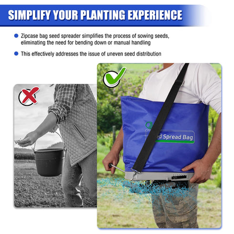 Zipcase rare baffle promoting uniform distribution across yard