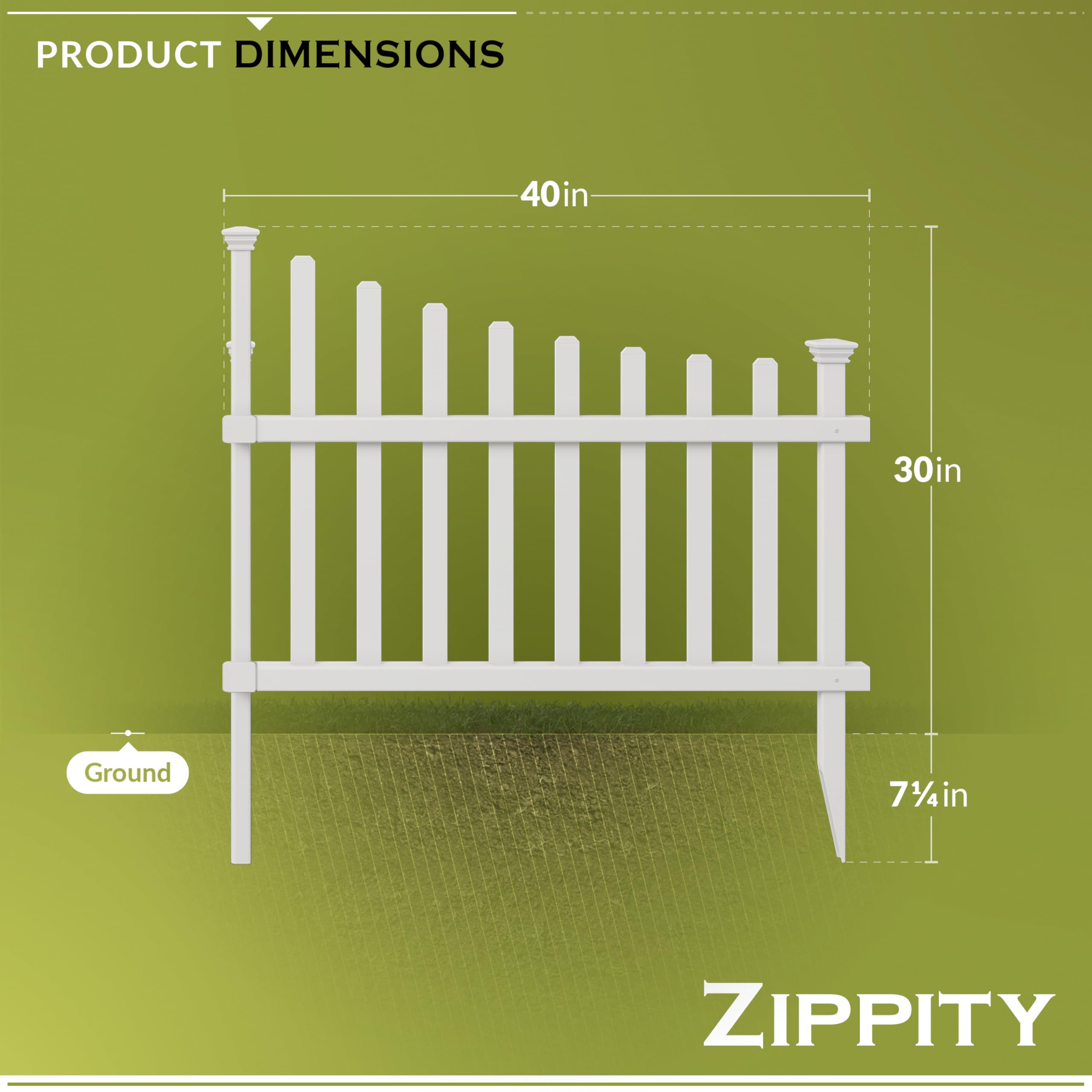 Zippity Ashley easy-clean fencing that rinses clean with a hose