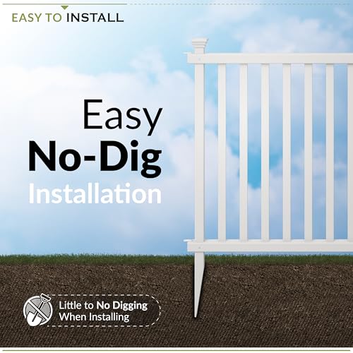 Zippity Baskenridge fence panel no-dig setup highlighting simple installation