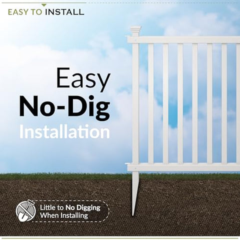 Zippity Baskenridge fence panel no-dig setup highlighting simple installation