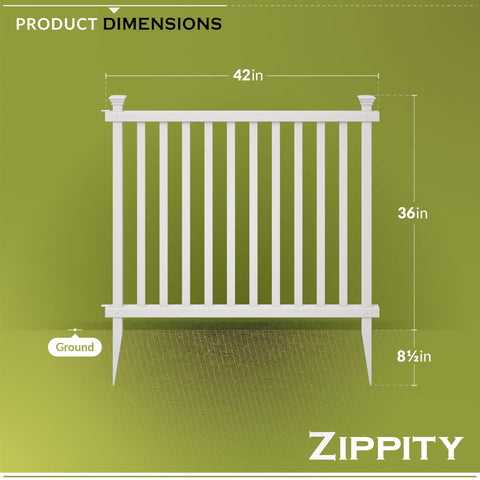 Zippity Baskenridge white vinyl fence showcasing durable outdoor boundary