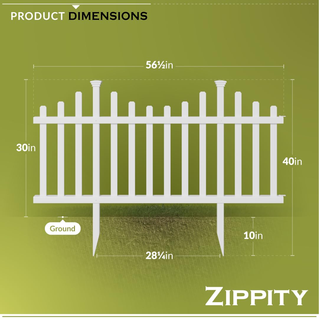 Zippity Madison fence panels total 113 inches for flexible layouts