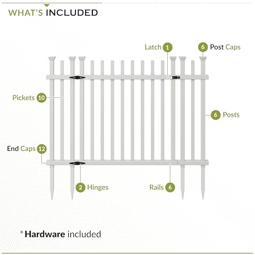 Zippity Burbank gate kit hardware included for hassle-free installation.
