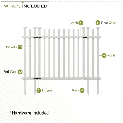 Zippity Burbank gate kit hardware included for hassle-free installation.