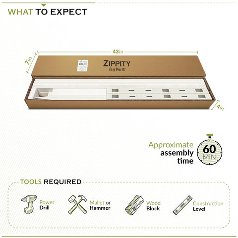 Zippity Burbank gate with 10-year warranty protects against common wear.