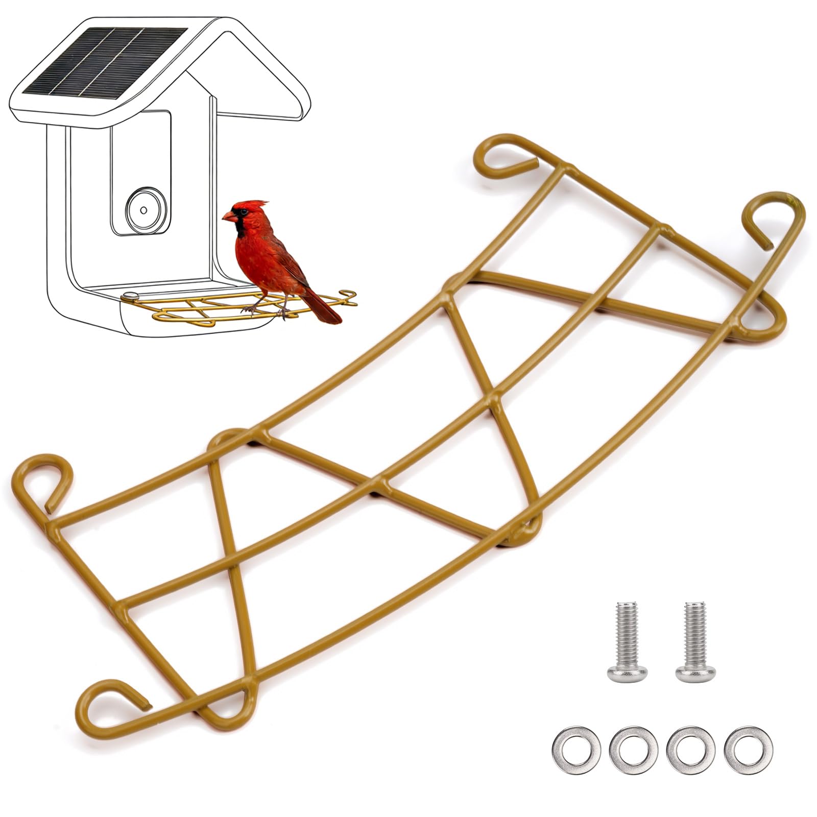 ZIRKOZIR perch extender front view improves bird entry and camera framing.