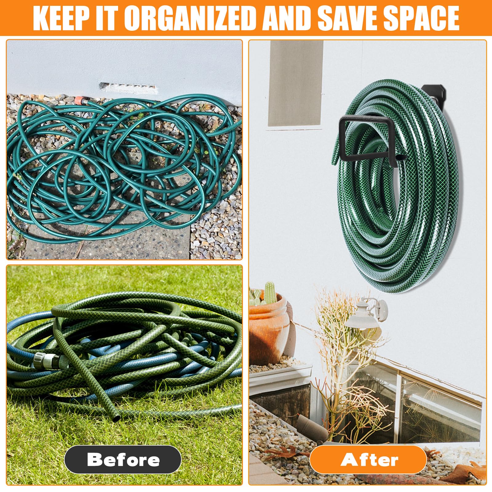 Zitalupy hose storage organized in shed or garage.