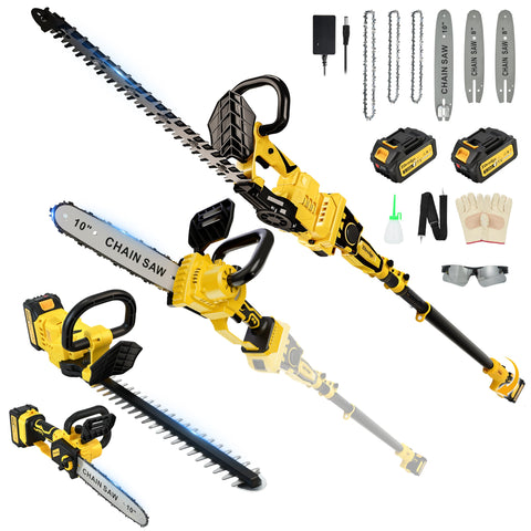 Zitrodge cordless pole saw 8in cutting action for precise pruning from ground level