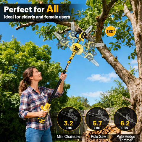 Zitrodge extendable pole hedge trimmer with reach for topiary and tall hedges