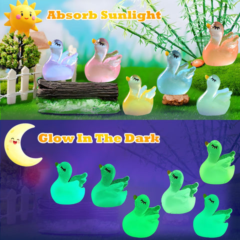ZITU ISCHYROS luminous resin rabbit adds magical night-time charm to fairy gardens
