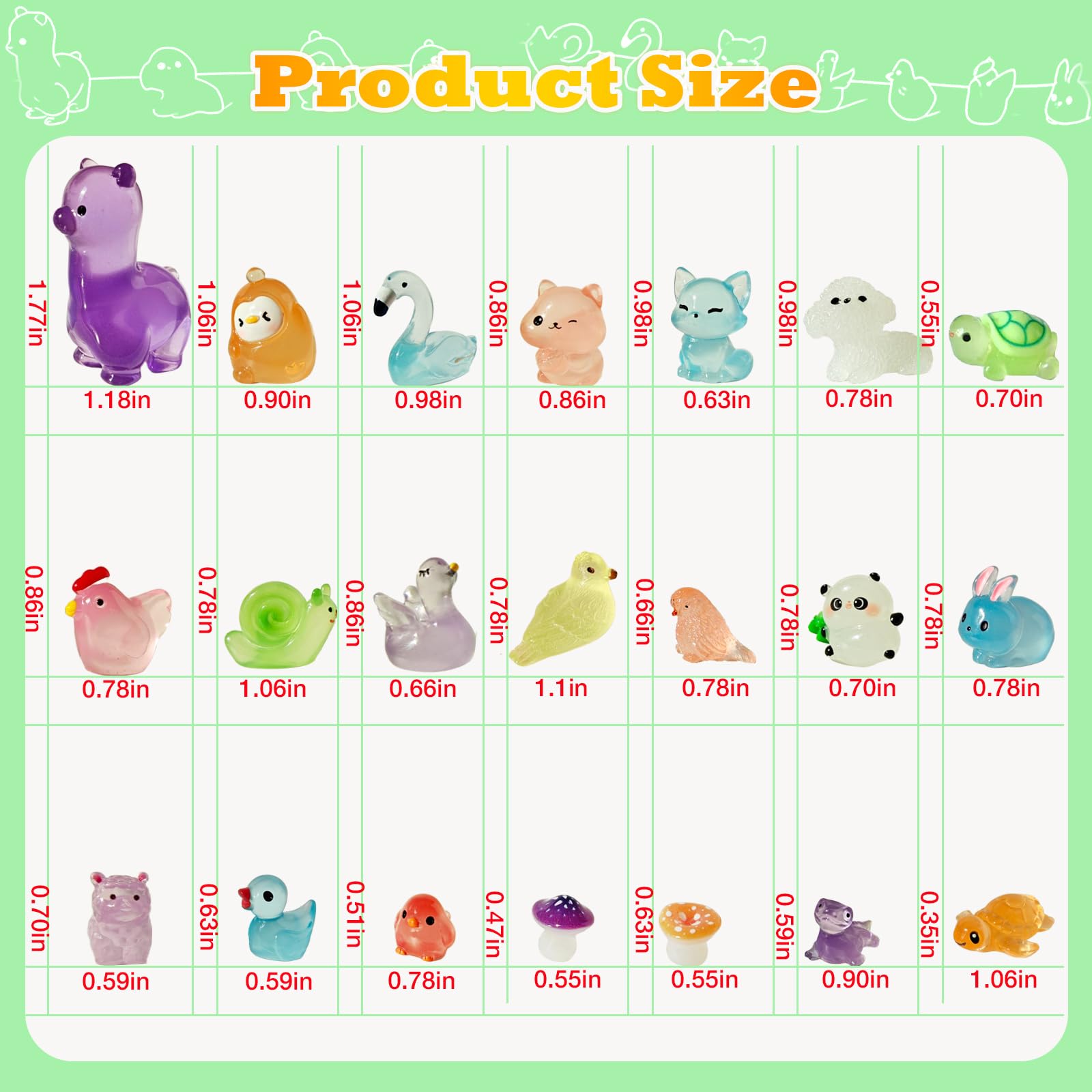 ZITU ISCHYROS resin animals glow pack as a charming gift for crafters