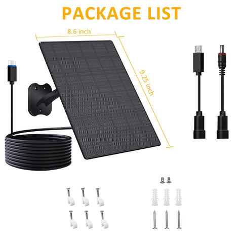 Zivif 10W panel with USB-C output powers cameras efficiently.