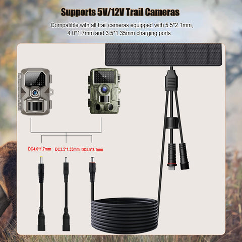 Zivif 5V/12V switch, control panel view, optimizes camera charging