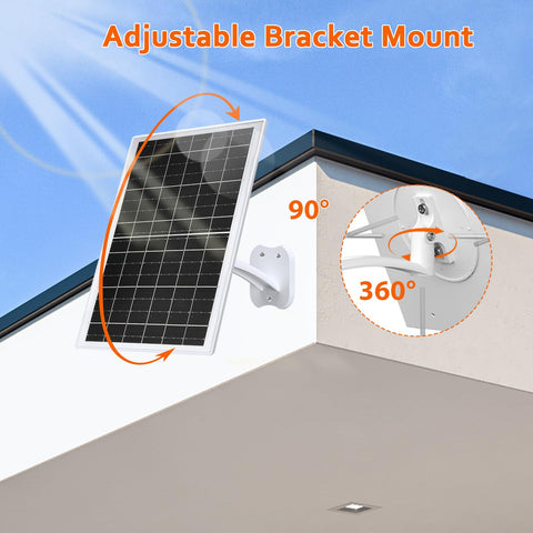Zivif 13W solar panel with 360° adjustable bracket ensures optimal sun exposure.