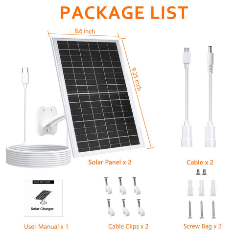 Zivif solar panel supports USB-C input for reliable daytime power to cameras.