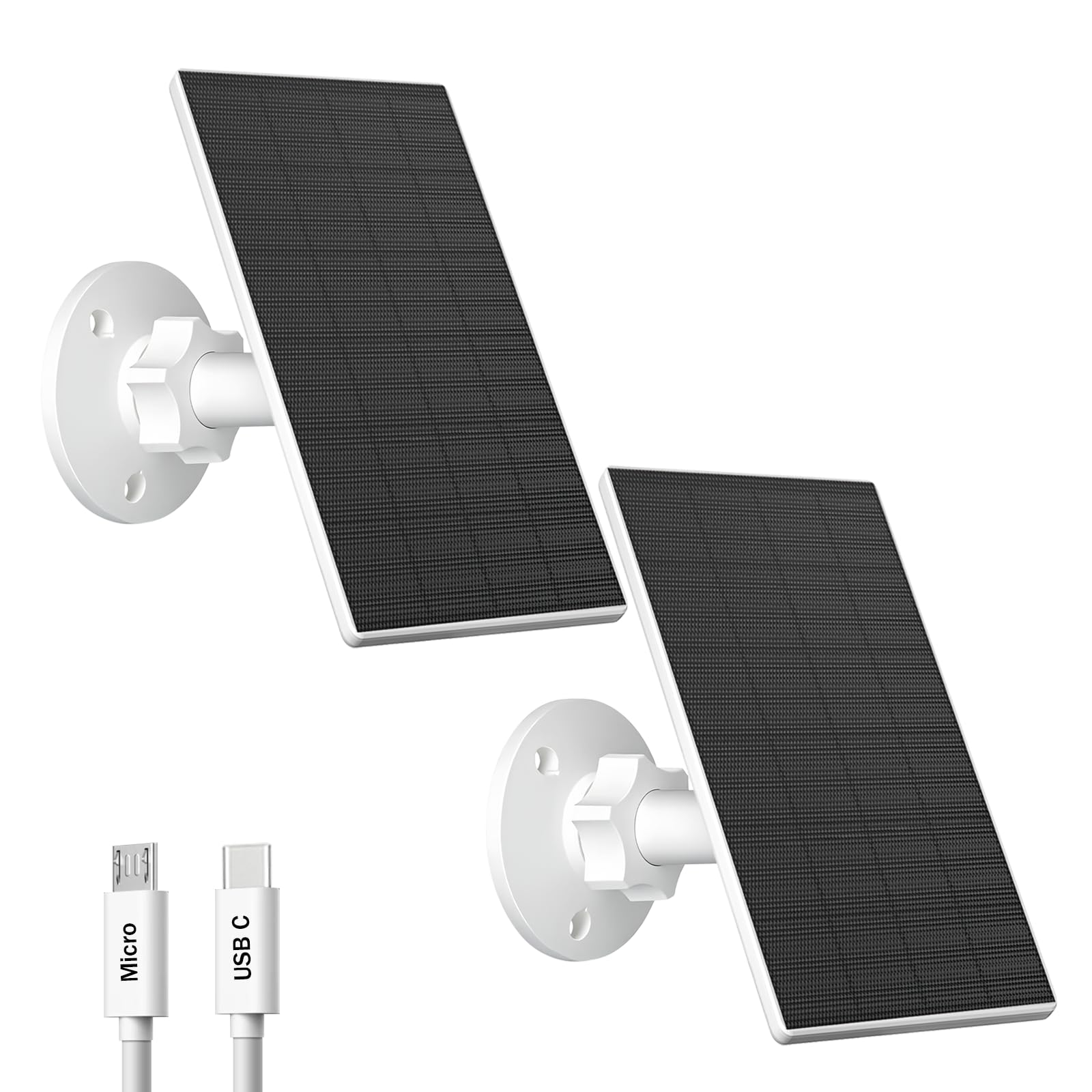 Zivif 2W solar panel front view powering an outdoor camera in daylight.