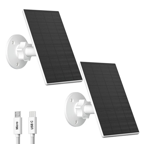 Zivif 2W solar panel front view powering an outdoor camera in daylight.