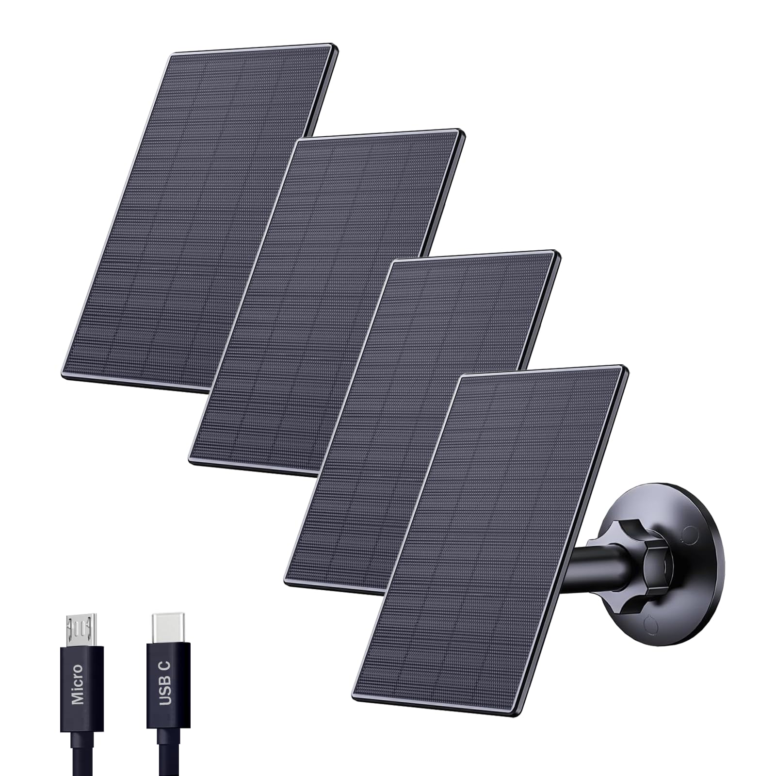 Zivif 2W USB-C solar panel for security cameras powering setups in sunlight.
