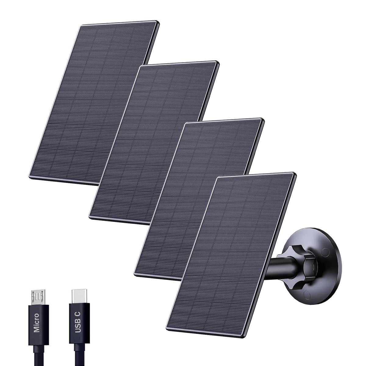 Zivif 2W USB-C solar panel for security cameras powering setups in sunlight.