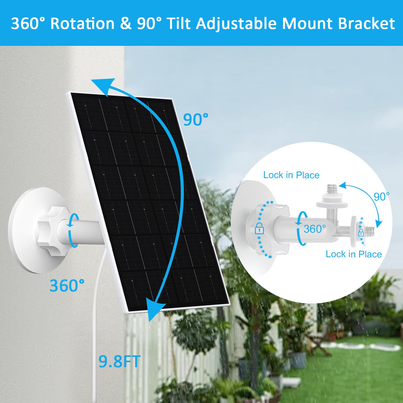 Zivif IP66 waterproof solar panel design keeps working in rain or snow.