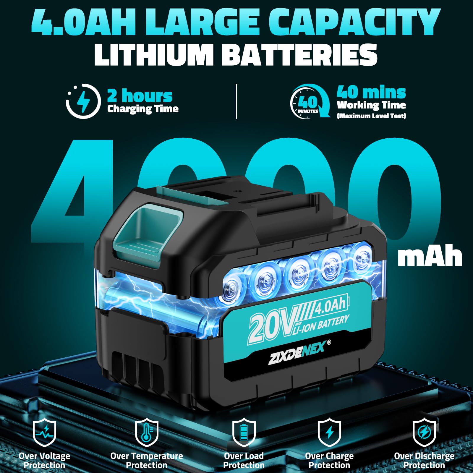 ZixDeNex 800 PSI brushless motor delivers efficient cleaning with less noise.