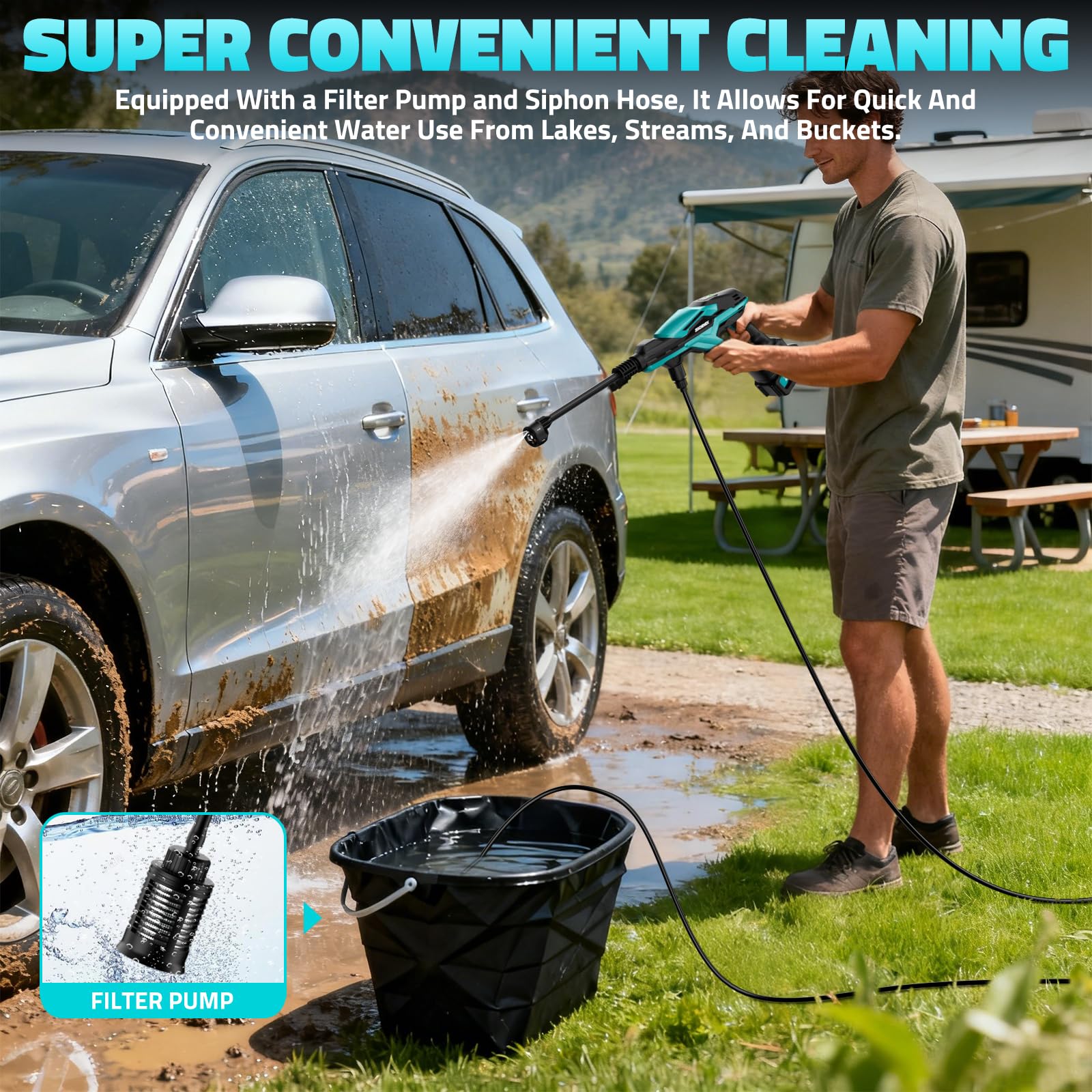 ZixDeNex foam pot for thick suds and enhanced dirt lifting.