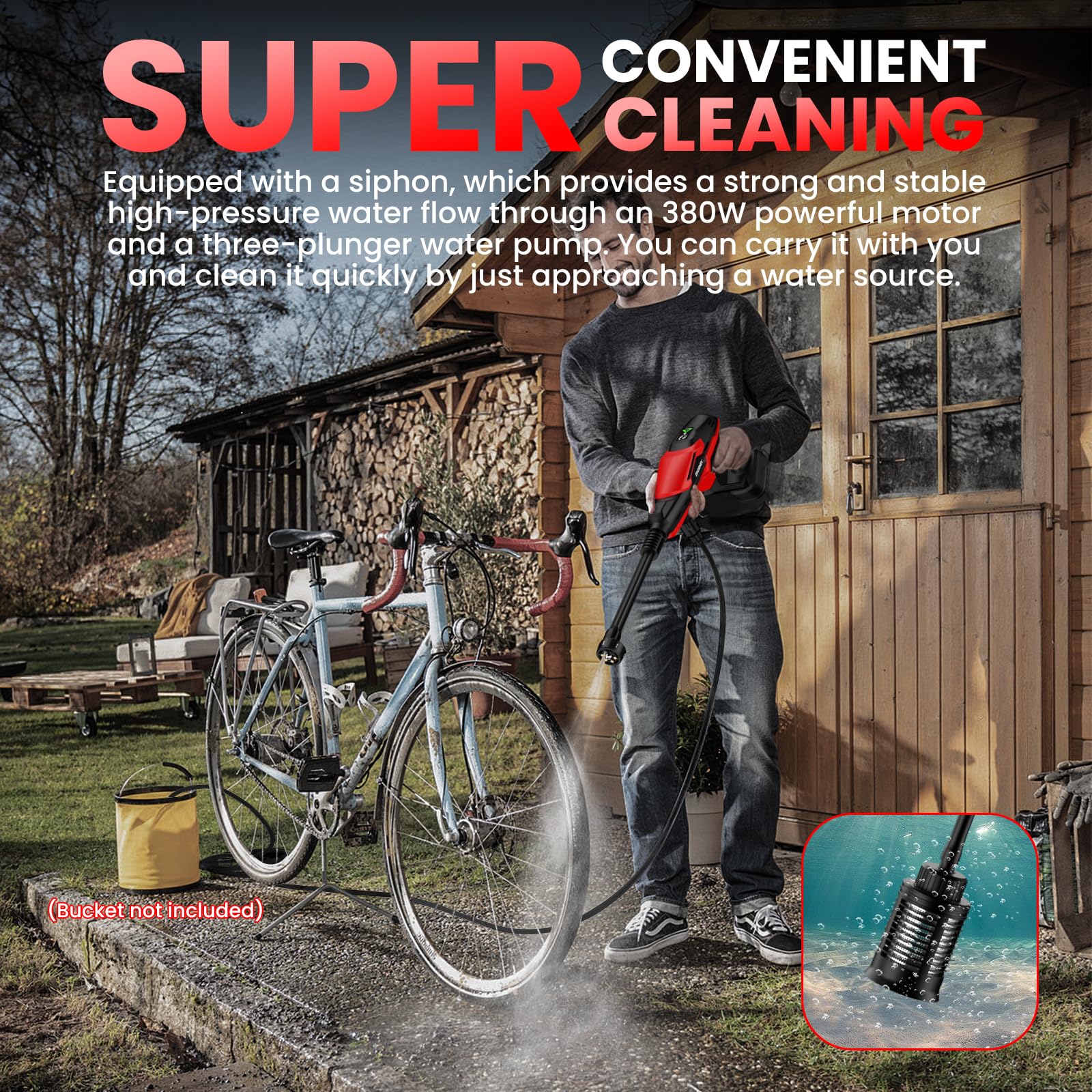 ZixDeNex lightweight design makes handling car and patio cleaning easy