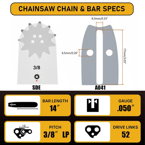 ZIYIZE 4-pack chains kit provides ready-to-use replacement parts.
