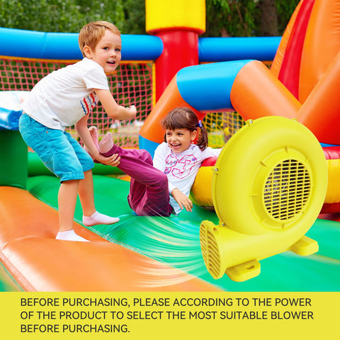 Ziziella blower suitable for indoor and outdoor inflatables.