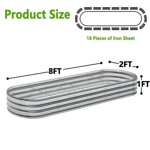 Zizin oval raised bed assembled quickly for immediate planting and growing season.