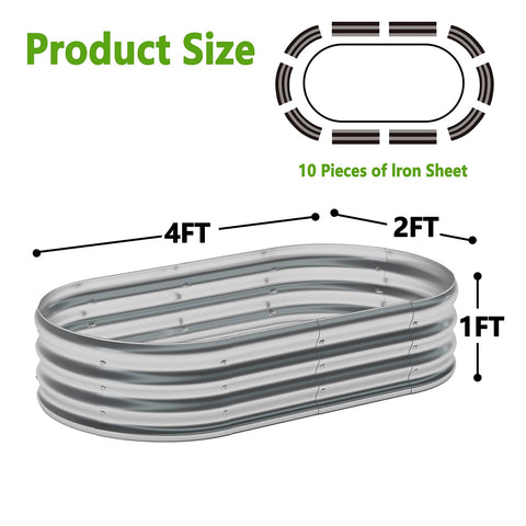 Two-pack Zizin raised bed showcases durable galvanized metal for outdoors