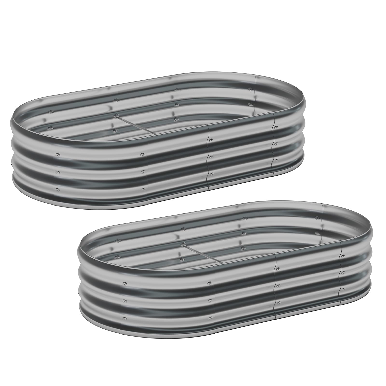 Zizin two-pack layout supports vegetables, herbs, and flowers in any garden.