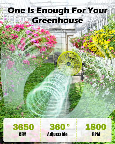 ZIZIWIN solar fan side view highlighting compact profile for greenhouse spaces.