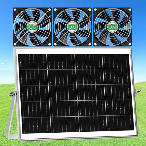 ZIZIWIN solar panel powers the chicken coop fan for daytime cooling