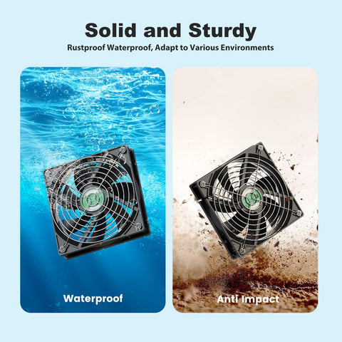 ZIZIWIN greenhouse fan operates with strong sunlight airflow