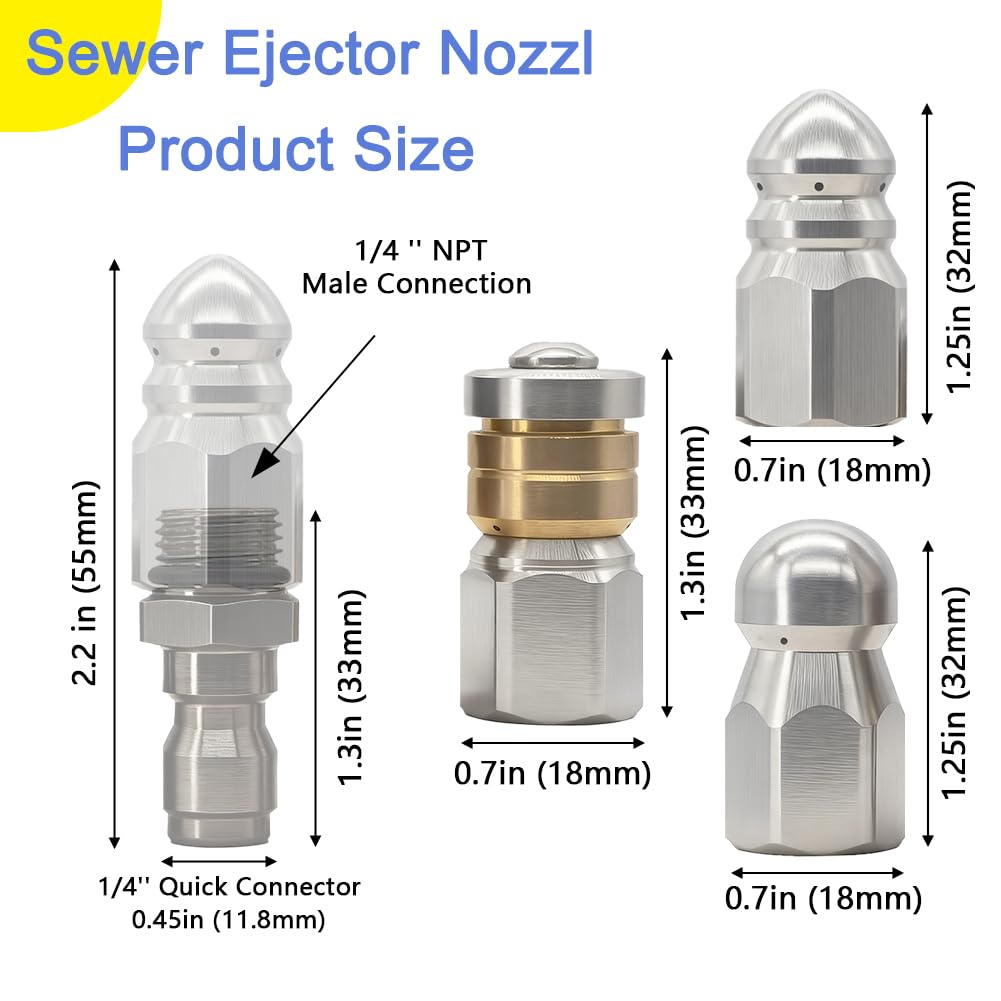 Zizlurnar stainless steel rotary button nozzle in action for durable cleaning