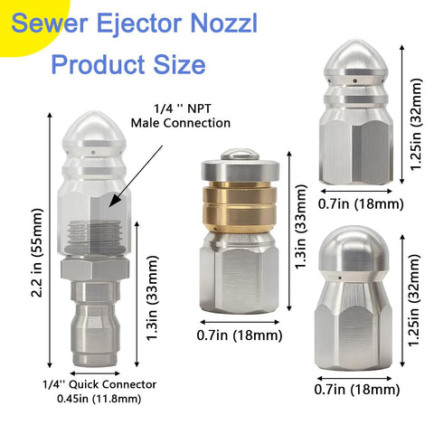 Zizlurnar stainless steel rotary button nozzle in action for durable cleaning