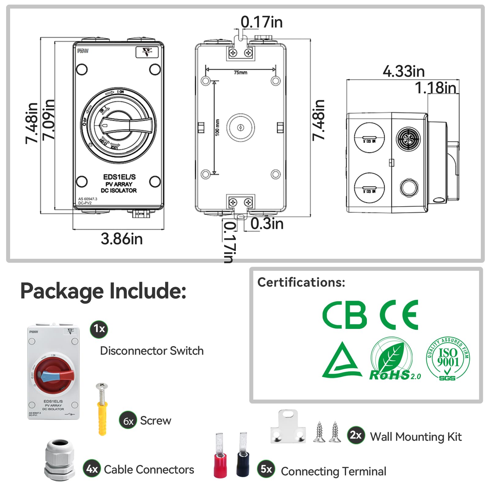 ZJWZJH cable connectors 6-8mm support secure wiring.