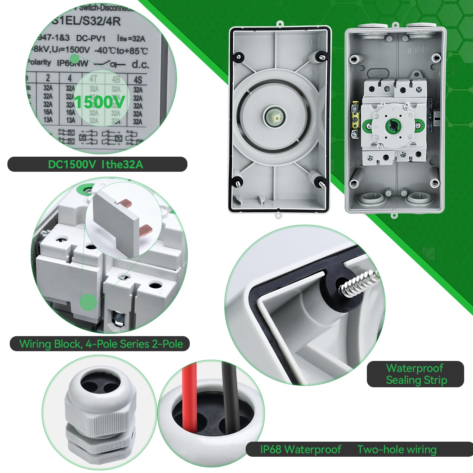 ZJWZJH enclosure for solar switch protects indoor and outdoor setups.