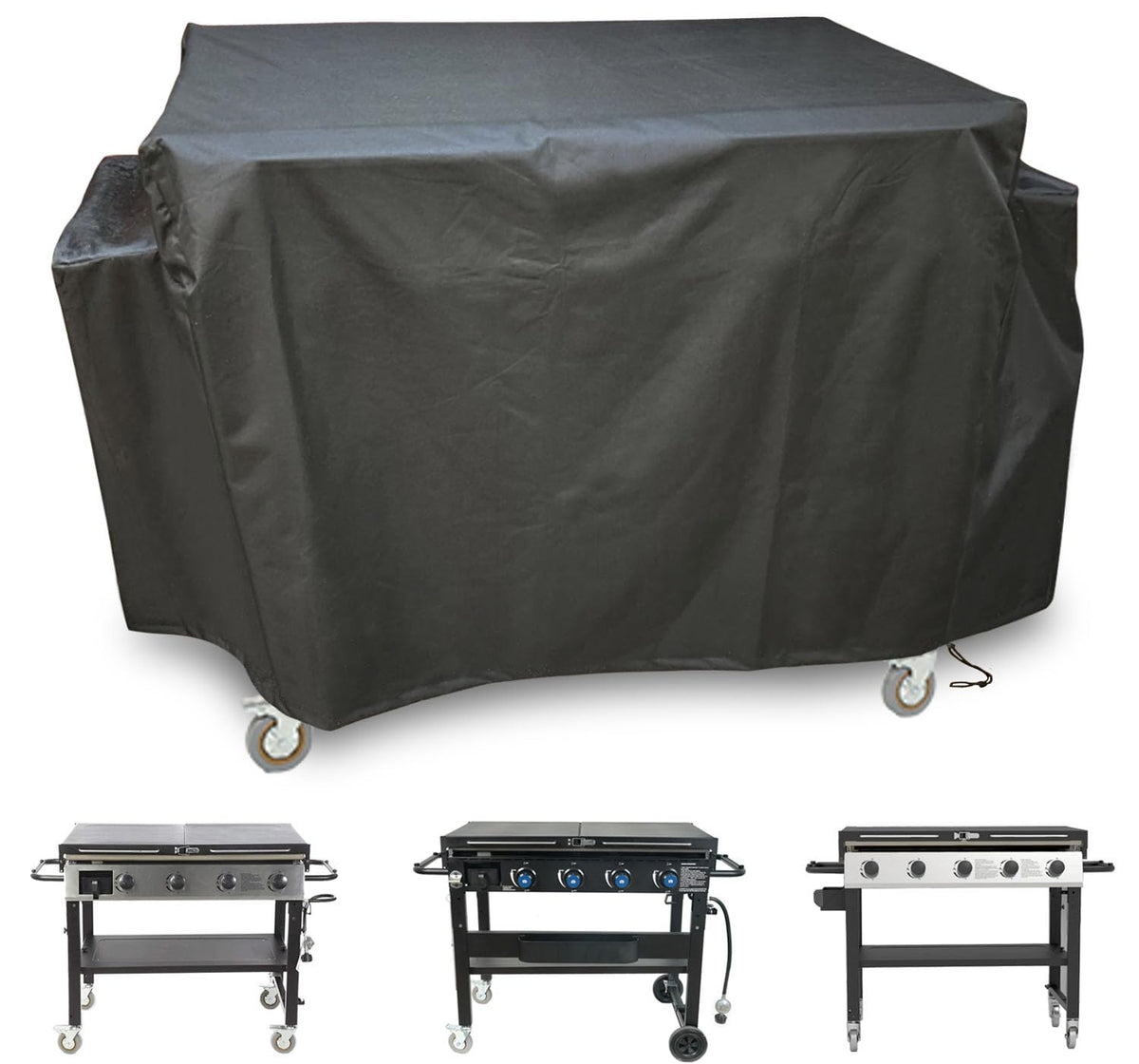 ZJYWSCH cover on deluxe 4-burner Pit Boss, protecting against sun and rain