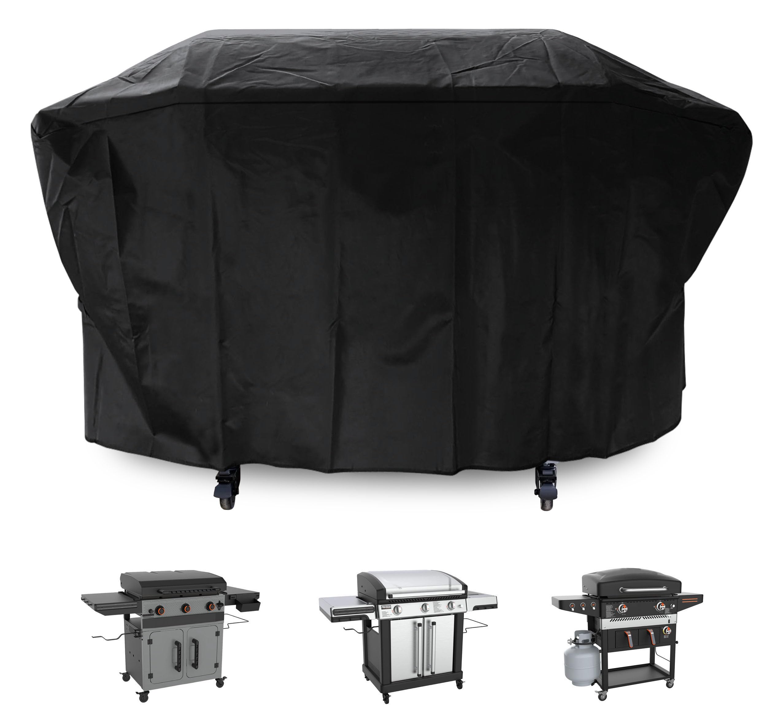 ZJYWSCH griddle cover on 2418 model protecting against rain.