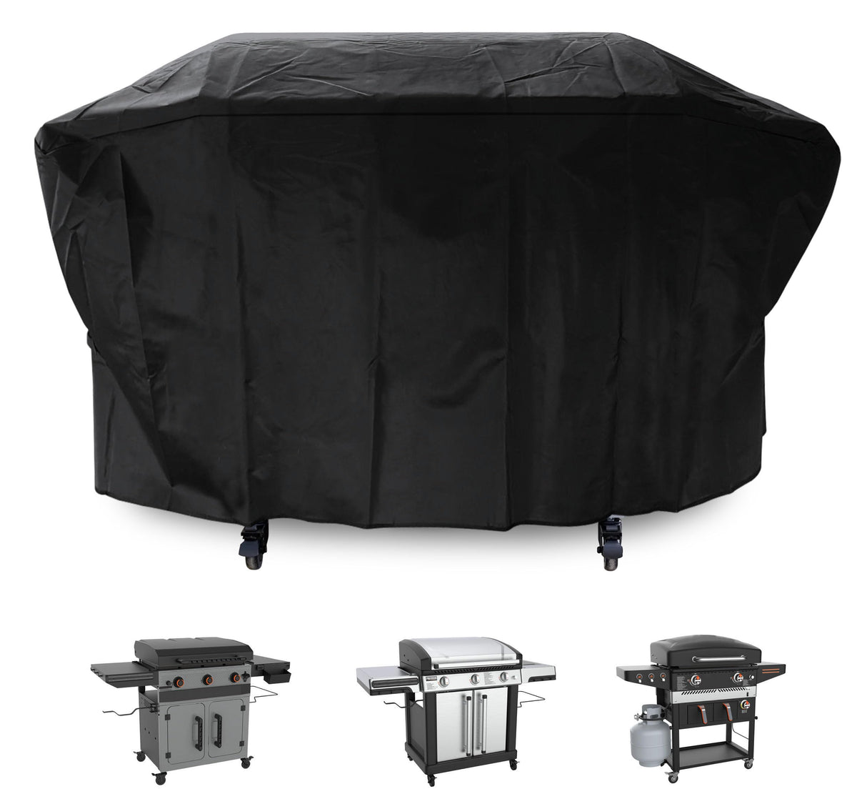 ZJYWSCH griddle cover on 2418 model protecting against rain.